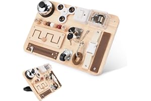 Potatomato Busy Board Montessori para Adultos -Tabla de Ejercicios multisensorial para Personas Mayores: motricidad, concentración y Memoria TDAH - Juego de Viaje y Regalo Ideal