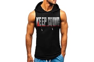 HOTCAT Tank Top Herren Sommer Muskelshirt Ärmelloser Hoodie Muskelshirt Workout Fashion Sport Top Bodybuilding Kapuzenpullover