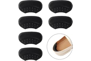 iLamvie 3 Paar Fersenpolster,fersenpolster schuhe,Fersenkissen selbstklebend,fersenpolster für zu große schuhe,Fersenpolster für Damenschuhe und Herrenschuhe(Schwarz)