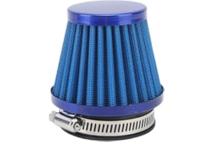 TOMOTATO Motorcycle Air Filter, 50mm Mouth Diameter Universal Cold Air Intake Filter for Off Road Motorcycle ATV Quad Dirt Pit Bike(Blue)