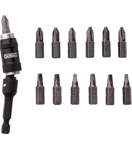 Boen 14-Piece Pivoting Magnetic Bit Holder Set - 1/4" Hex, 20° Swivel For Impact Drivers & Drills