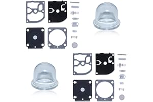 Haishine Kit 2 Pcs de réparation de joint de carburateur, avec 2 Bulles d'huile, pour Stihl FS 38 45 55 46 FS38 FS45 FS55 FS46 HS45 BG45 BG85 MM55 BT45 C1Q-S66