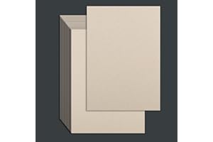 WOOQU 25 Stück Buchtafel, Binderwand, Deckwand, Graupappe, robuste Spanplatte zum Buchbinden, DIY-Karton (A5, 2mm)