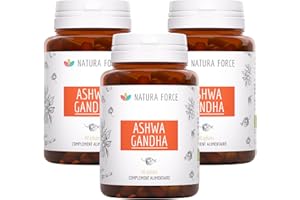 NATURAFORCE NATURA FORCE NATURA-FORCE Ashwagandha Biologique KSM-66 en Gélules Végétales - Améliore la Qualité du Sommeil, Aide à Réduire le Stress et l’Anxiété - Pur Extrait de Racine d’Ashwagandha - 3 x 90 gélules