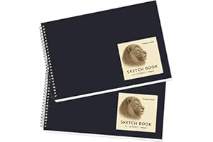DagouColor Quaderno da Disegno Schizzo, 2 Pack, 50 Fogli (100 Pagine), A4 Spiral Carta da Disegno Senza Acido, 140GSM Sketch Pad per Artisti Principianti Adulti Bambin