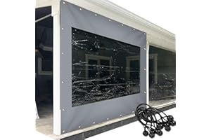 XFLOFE Extérieur Rideau Bâche, Couverture Imperméable pour Pergola Dégager Et Fort PVC Panneaux Latéraux avec Œillets pour Terrasse Et Véranda (Color : Gray, Size : 2.2x3.3m/7.2x10.8ft)