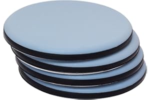 4 Patins Autoadhésifs De 70mm en Téflon pour Meubles Réduction des Frottements sur Sols Durs Et Moquette