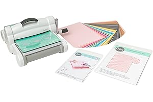 Kit de démarrage manuel Sizzix Big Shot Plus pour la découpe et le gaufrage (9 pouces) | Fabrication de cartes, papeterie, scrapbooking, pochoir et plus encore, blanc/gris, taille unique