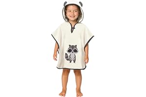‎LAYNENBURG LAYNENBURG Premium Badeponcho Kinder mit Kapuze - 100% Baumwolle - OEKO TEX - Baby Jungen Mädchen Handtuch Poncho Frottee