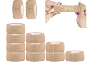 ANAMPION Selbstklebender Verband, 2.5cmx4.5m Non-Woven Selbsthaftende Bandage für Mensch und Tier, Flexibel Elastische Binde für Sport,Haustiere (Farbe)