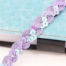 3m Paillettenband 4,8cm Blau - Elastischer Besatz Zum Nähen & Basteln