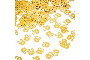 ERTZINLA 30g Gold 50th Birthday Confetti Foil Metallic Glitz Table Scatter Sprinkles Age Bday Party Decorations
