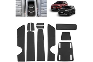 BSTW Tapis Anti-dérapant pour Jeep Avenger SUV (2023-2025) – Tapis en Caoutchouc Original pour Console Centrale, Porte-gobelets, Fente de Porte, Compatible avec Jeep Avenger EV, Hybrid, 4x4 (Noir)