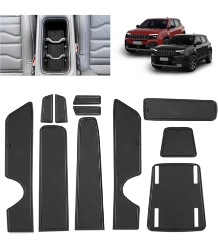Tapis De Sol Et Coffre 3D ELMASLINE Pour Jeep Avenger (2023-2025) Essence – Protection Complète, Antidérapant, TPE