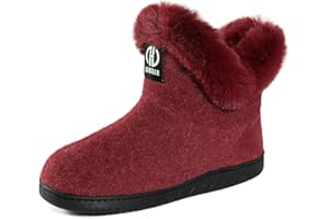 GURGER Filcowe kapcie damskie pluszowe z podszewką wysokie kapcie rozm. 36-43