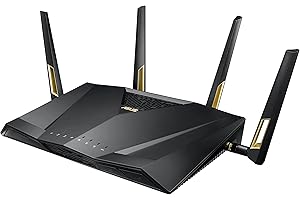 ASUS Gaming Router che supporta tecnologie MU- MIMO e OFDMA, AX6000 Dual Band WiFi 6 (802.11ax), AiProtection Pro basata su Trend Micro, acceleratore di gioco wtfast integrato e Adaptive QoS