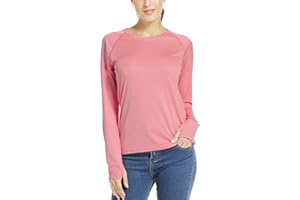 WILLIT T-shirt à manches longues pour femme UPF 50+ Protection solaire SPF UV T-shirt Rashguard T-shirt de course pour la randonnée, la course, la pêche, séchage rapide, léger