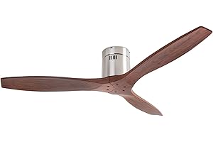 FORLIGHT LEDS C4 Ventilateur du Plafond Ip20 Stem 245Mm Nickel Satiné Bois