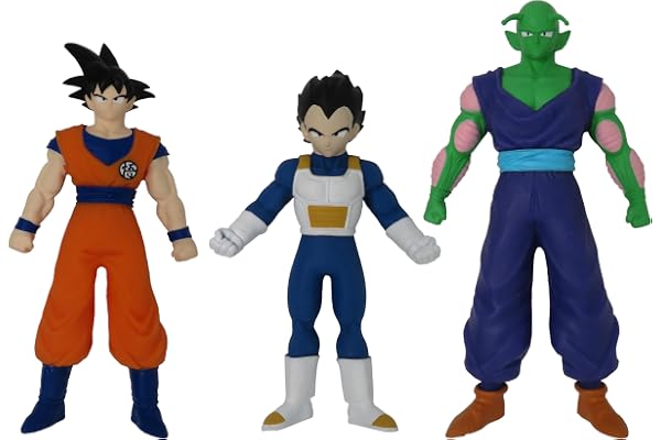 Silverlit Monster Flex-Figurine Super Extensible 15cm Dragon Ball Z Pack de 3-14 Monstres à Collectionner-Dès 5 Ans, 70001