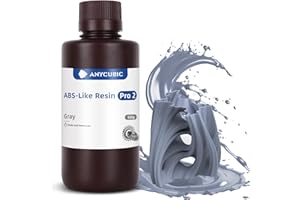 ANYCUBIC ABS-Like Resin Pro 2, Żywica do Drukarek 3D o zwiększonej wytrzymałości i odporności, wysokiej precyzji i minimalnym skurczu, Szary 500g