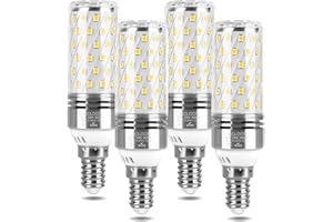 Vicloon Żarówki kukurydziane LED, 4 szt żarówki kukurydziane E14 12 W z 84 diodami LED, 1400 lm, co odpowiada żarówkom żarowym 100 W, ciepła biel 3000 K, duży kąt wiązki 360°, brak migotania