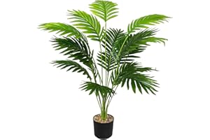 Vmhkjo Künstliche Pflanze Groß 82 cm Hoch18 Zweige im Topf Künstlicher Palme Pflanze Tropical Hawaii Grün Fake Plant für Schlafzimmer Büro Garten Hochzeit Party Deco