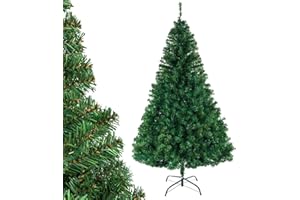 ‎LALAHO LALAHO Künstlicher Weihnachtsbaum 150 cm Grün - Weihnachtsbaum mit Metallständer, Naturgetreu, dichte Zweige, flammhemmendes PVC, Geeignet für Wohnungen, Büros, Geschäfte und Hotels