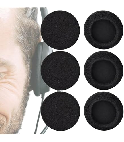 60 Pezzi Cuscinetti Auricolari In Gommapiuma Morbida, Ricambi Universali Per Cuffie E Auricolari (18 Mm, Nero)