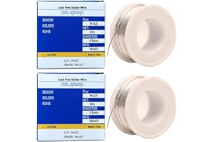 ZHEZHE Solder Wire 0.8mm 100g Lead-Free Solder Sn99.3 Cu0.7 with Rosin Core Suit for Repair and DIY