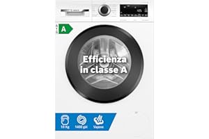 Bosch WGG254Z0II Serie 6 Lavatrice a carica frontale, 10 kg, 1400 giri, Classe energetica A, motore inverter con 10 anni di garanzia, riduce le pieghe e facilita la stiratura, Bianco, 60 Cm