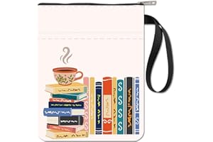 CRASPIRE Copertina per Libri in Tessuto Lavabile con Cerniera e Tasca Extra sulla Manica - Protezione per Libri da Caffè, Modelli di Copertine per Brossura