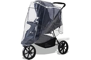 DIAGO Regenschutz für Baby Jogger und Dreirad Kinderwagen, Regenverdeck Buggy mit Sichtfenster, Reflektorstreifen & Aufbewahrungstasche – Universell Passend