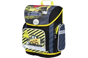 Baagl Schulranzen Jungen Mädchen für 1. Klasse (oder 2.Klasse), Ergo Schultasche Jungs Mädchen Grundschule, Leichter Kinder Ranzen Tornister Schulrucksack mit Brustgurt