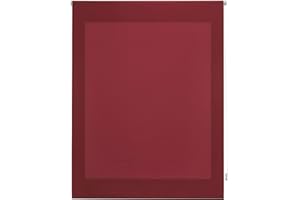 Uniestor Liso Estor enrollable translúcido - Rojo burdeos, 140 x 250 cm (Ancho por Alto). Tamaño de la Tela 137 x 245 cm. Estores para ventanas
