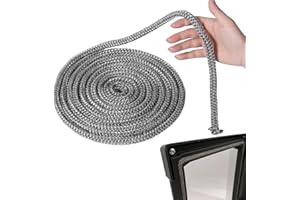 SUITEDGET 1 Pièces Joint Insert Cheminée Joint Vitre Insert Cheminée Joint de Cheminée Insert Joint Poele a Bois Joint pour Poele a Bois 12mm x 3m Joint en Fibre de Verre Joint d'étanchéité cheminée