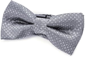 DonDon Nœud papillon avec crochet Pour enfants Garçon lié et réglable 9 x 4,5 cm brillant avec des points en argent