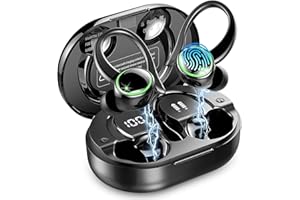 MATAST Wireless Earbuds, Bluetooth 5.4 Headphones, 50H+ Playtime Stereo Noise Canceling Headphones with 4 ENC Mic, Sport Ear buds with Earhooks, IPX7 Waterproof Wireless Earphones for Sport/Running/Gym