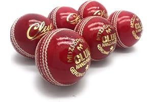 Lot de 6 balles de cricket officielles Mozi sports - Cousues à la main - Pour hommes - Classe A - Poids de chaque balle : 156 g.