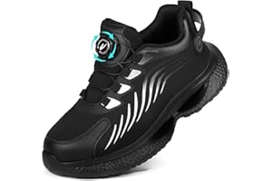 OFFCUP Męskie buty ochronne, buty ochronne, buty robocze ze stalowym noskiem, buty robocze, lekkie, wygodne, buty robocze, przemysłowe, trampki, antypoślizgowe, amortyzacja wstrząsów, zamek górski