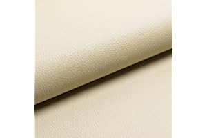 GIURI TESSUTI - BREMA Similpelle anti screpolatura - Tessuto al metro idrorepellente per arredo, tappezzeria interni, divani - Ecopelle Altezza 140 cm, 1 quantità = 100 cm (Beige)
