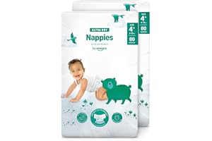 By Amazon Pañales Ultrasecos, Talla 4+ (de 9 a 15kg), 160 Unidades (2 Paquetes de 80)