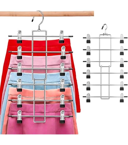 BOZILY 50 Ganci Salvaspazio Per Appendini – Multicolore, Collegabili Per Armadio - 2