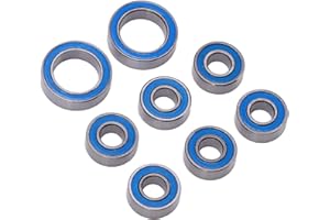 RISEGUN 8 Pezzi Cuscinetti a sfera RC Car, 5 x 11 x 4 mm (6 Pezzi), 10 x 15 x 4 mm (2 Pezzi), asse del mozzo ruota, set di cuscinetti sigillati per T-raxxas 1/10 4x4 4wd Slash Stampede Rustler