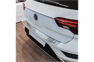 tuning-art BL932 Protector de Borde de Carga para VW T-Roc 2017- con un Borde, Color:Plata