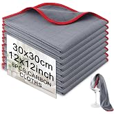 8 x Magic Cleaning Cloths 400 g/sm, Professional Microfibre Glass Cloth, Kitchen Towels, Glass Cloths for Windows Bathroom Mi