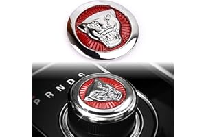 ARKOSKNIGHT ARKPSKNIGHT 3D Gear Shift Knob Cover,Sports Preformance Modification,Brand Logo Badge Decal Compatible with JG Accessories(Red Chrome 3D)