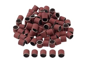 YETAHA 100 PCs Sanding Bands 320 Grit Drums Sleeves For Rotary Tools 12CM