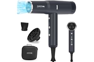 PARWIN PRO BEAUTY Profesjonalna suszarka do włosów, bezszczotkowe silniki o niskim poziomie hałasu z 110 000 obr./min i 2000 W, suszarka jonowa do włosów jednolita dystrybucja ciepła czarny