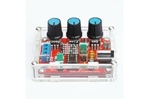 iHaospace Fully Assembled XR2206 High Precision Function Signal Generator DIY Kit Sine/Triangle/Square Output 1Hz-1MHz Adjustable Frequency Amplitude With Acrylic Case