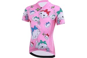 L SERVER Maillot de ciclismo para niños y niños, con bolsillo, elástico + pantalones cortos acolchados, transpirable, traje de ciclismo